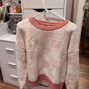 BearPaw Women's Sweater in Pink and Cream